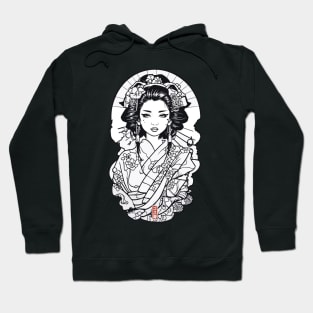 Geisha Black and White Hoodie